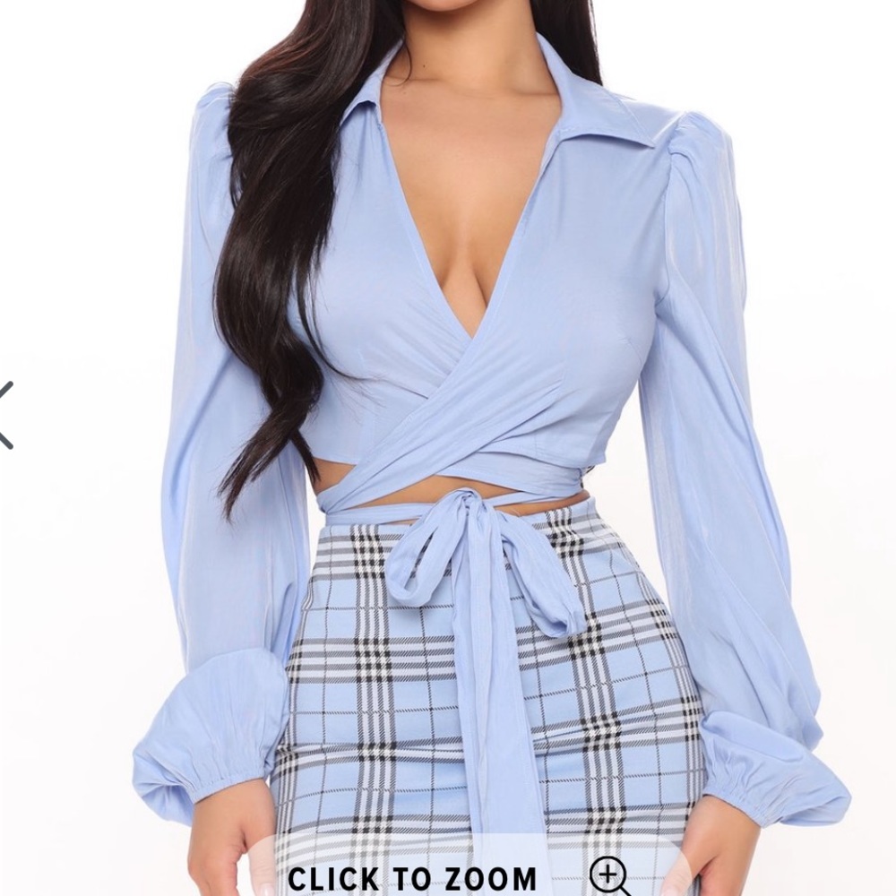 Nothing like this love wrap top (Fashion Nova)